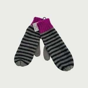 Cozy Striped Knit Mittens